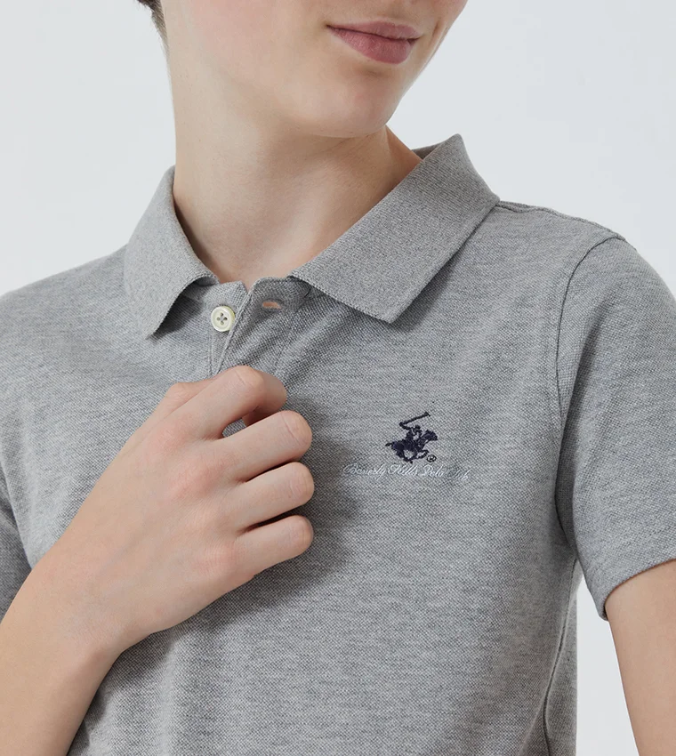 BEVERLY HILLS POLO CLUB  Logo Embroidered Short Sleeves Polo T-Shirt for Men | Best Price UAE