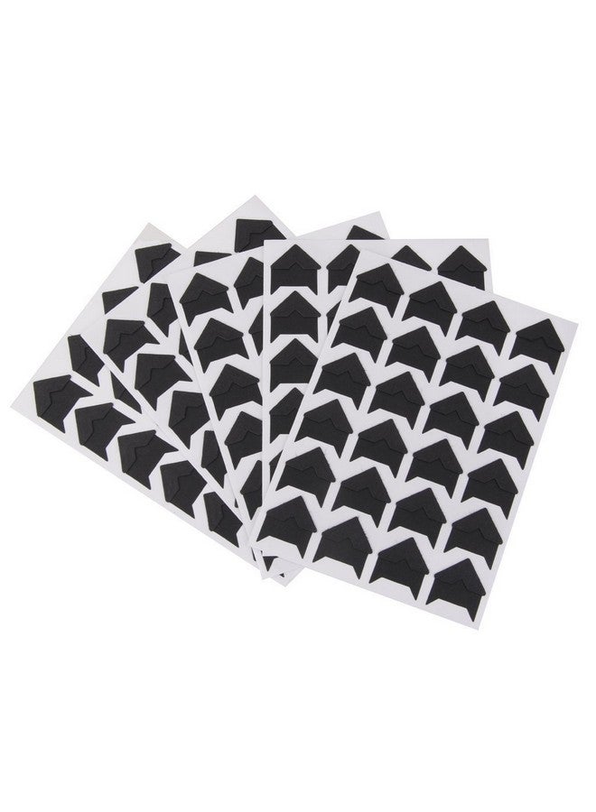 Sunkizzrs® 5 Sheets Photo Corners Self Adhesive Photo Mounting Sticker Paper Corner Stickers for Scrapbook Album (Black) - Image 1