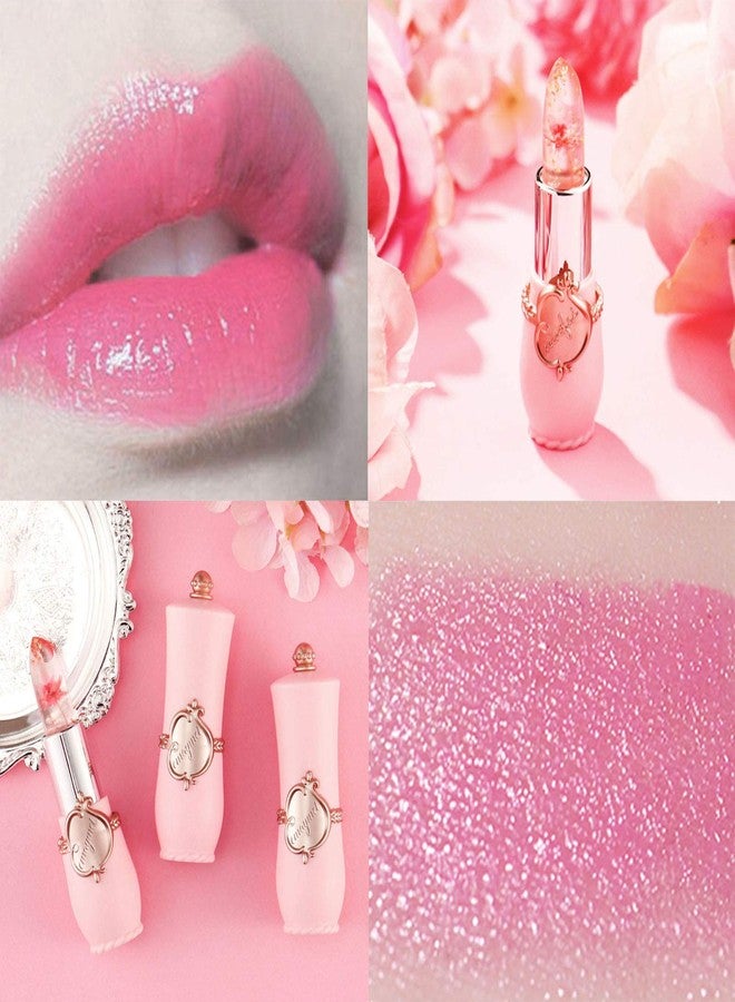 Petansy 6 Pack Crystal Jelly Flower Lipstick Set, Nutritious Temperature Change Lip Balm Long Lasting Moisturizer Lip Gloss Magic Color Change Lip Stick Set - Image 5