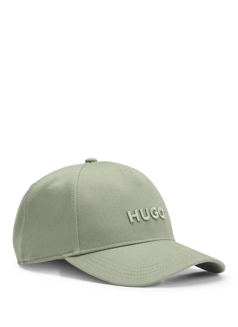 HUGO Cotton-twill cap with logo on front and visor