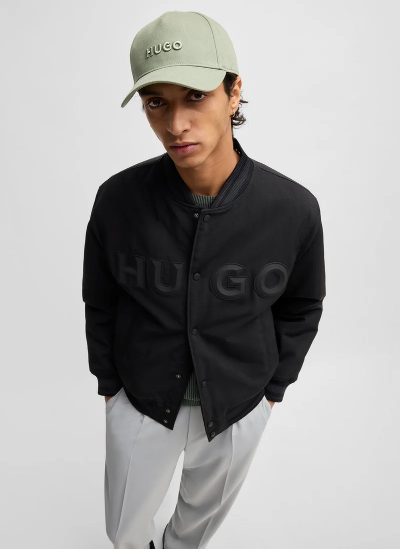 هوجو Cotton-twill cap with logo on front and visor