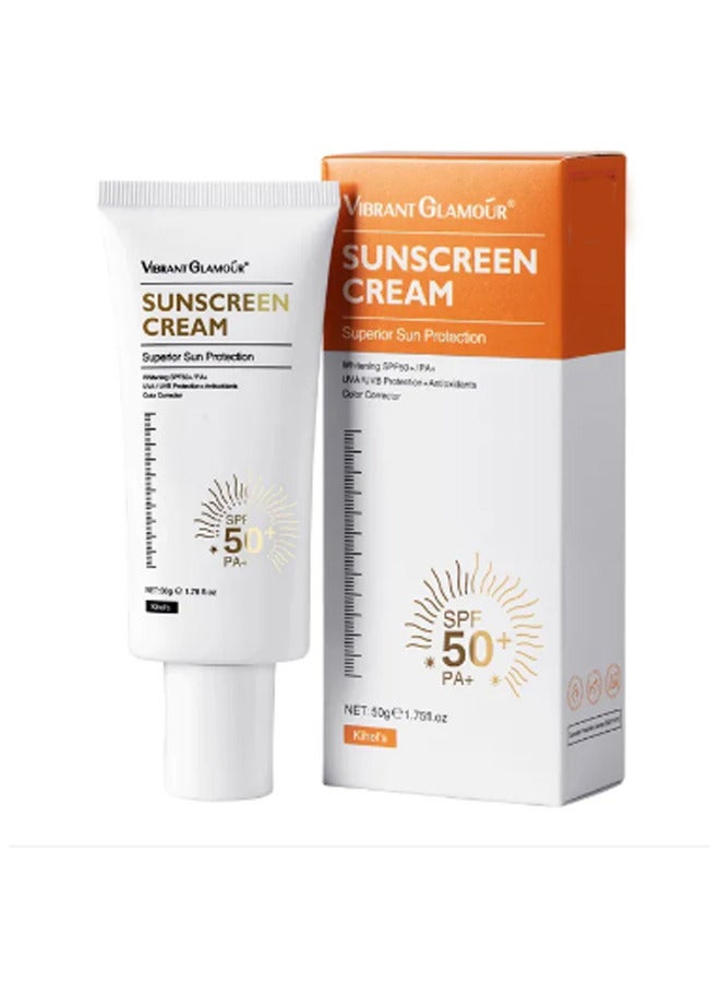 Vibrant Glamour Sunscreen Cream Superior Sun Protection Whitening SPF50+/PA+ - Image 1