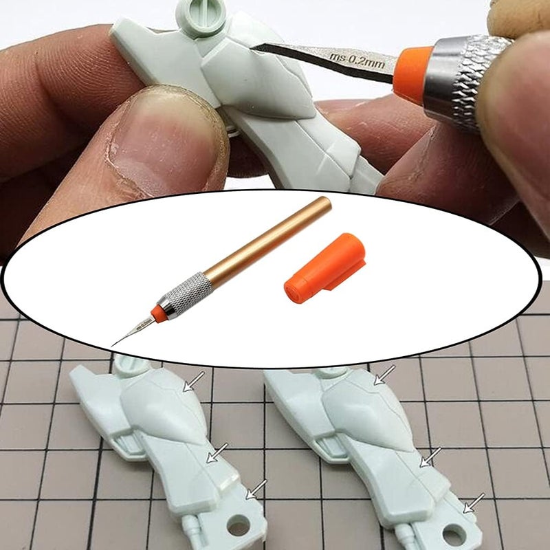 klarakoMetal Model Groove Cutting Carved Graver Cutter Kits Tungsten Carbide for Gundam Model Building Supply Hobby Crafting Accessories New klarako0.2mm - Image 2