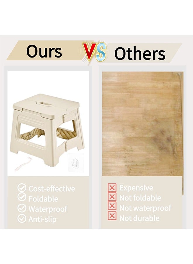 تودي جي هو محمول البراز للطي ، والأطفال والكبار البراز للطي ، مطبخ ، غرفة نوم ، حمام ، غرفة المعيشة ، في الأماكن المغلقة في الهواء الطلق صغيرة محمولة خفيفة الوزن من البلاستيك البراز للطي - Image 4