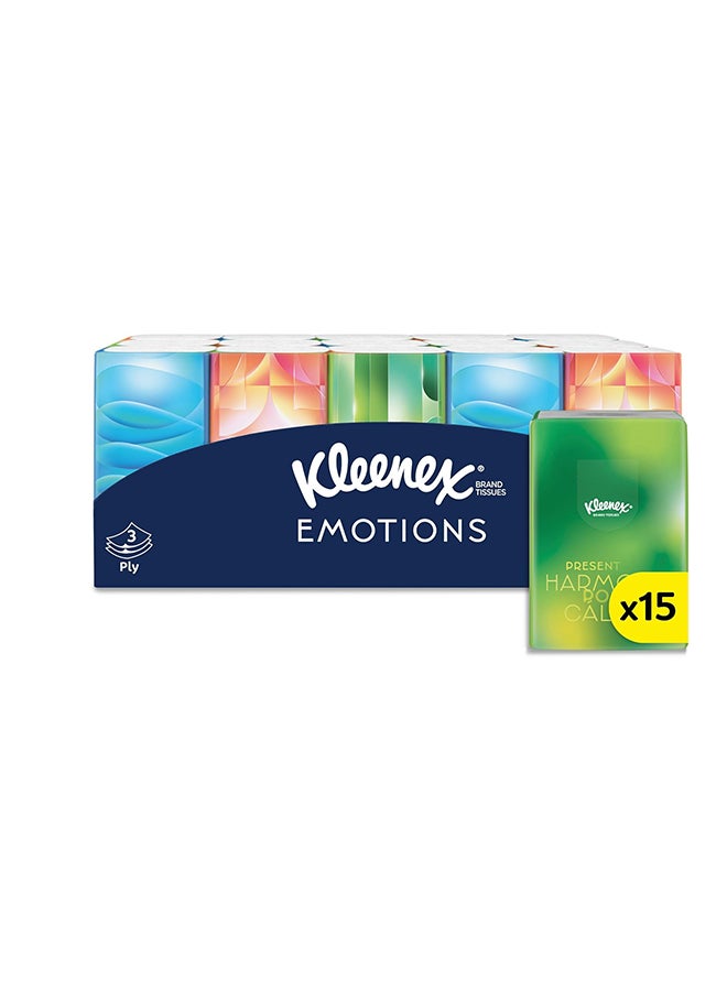 Kleenex Emotions Pocket Pack Tissues, 15 Pack x 7 sheets (3ply) - Image 5
