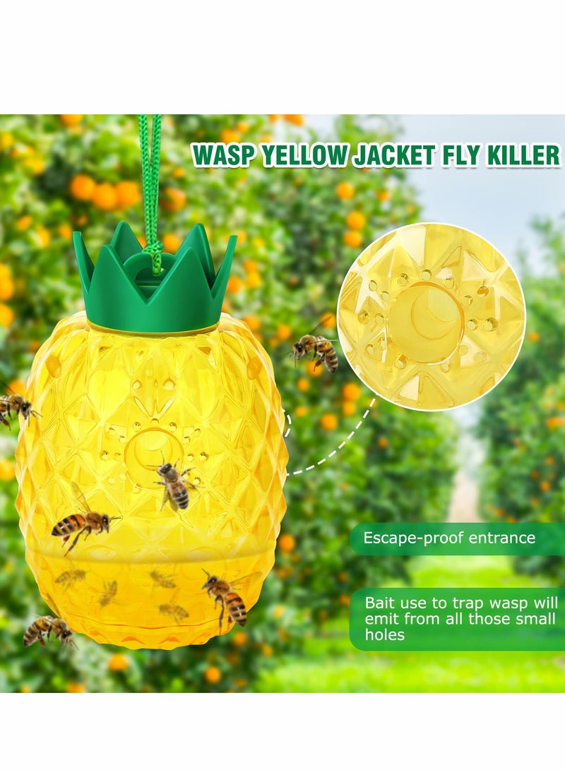 SYOSI Wasp Traps 2 Packs, Waterproof Non-Toxic Reusable Bee Trap, Attracting LED Light Catching for Trapping Wasps, Bug, Hornets, Bees, Fruit fly, Insect - Image 2