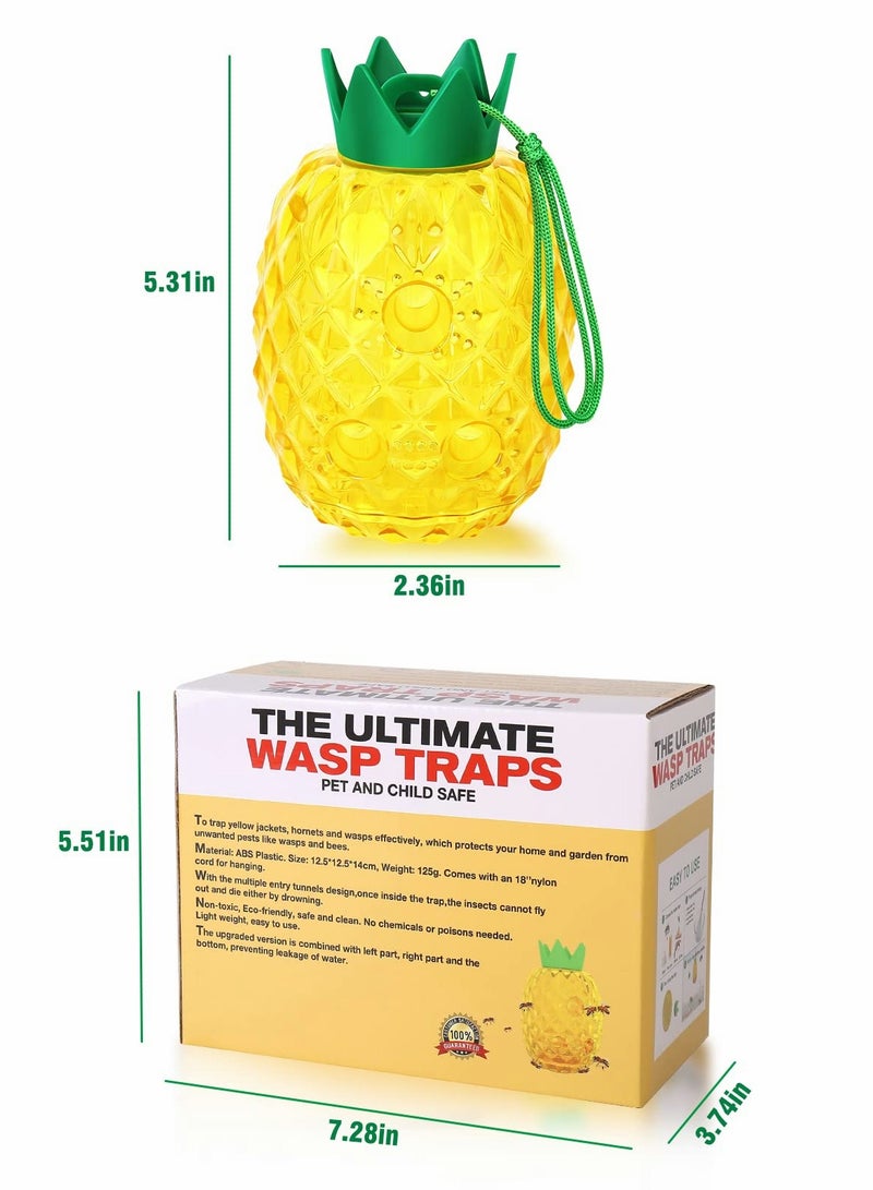 SYOSI Wasp Traps 2 Packs, Waterproof Non-Toxic Reusable Bee Trap, Attracting LED Light Catching for Trapping Wasps, Bug, Hornets, Bees, Fruit fly, Insect - Image 5