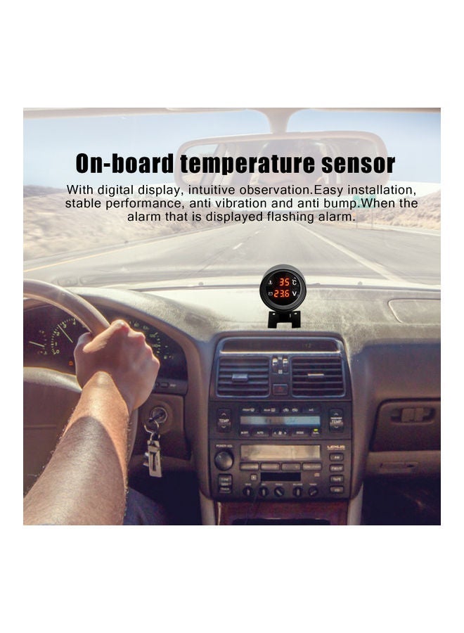 MUNTAQI Round LED Digital Car Truck Water Temp Gauge - Image 2