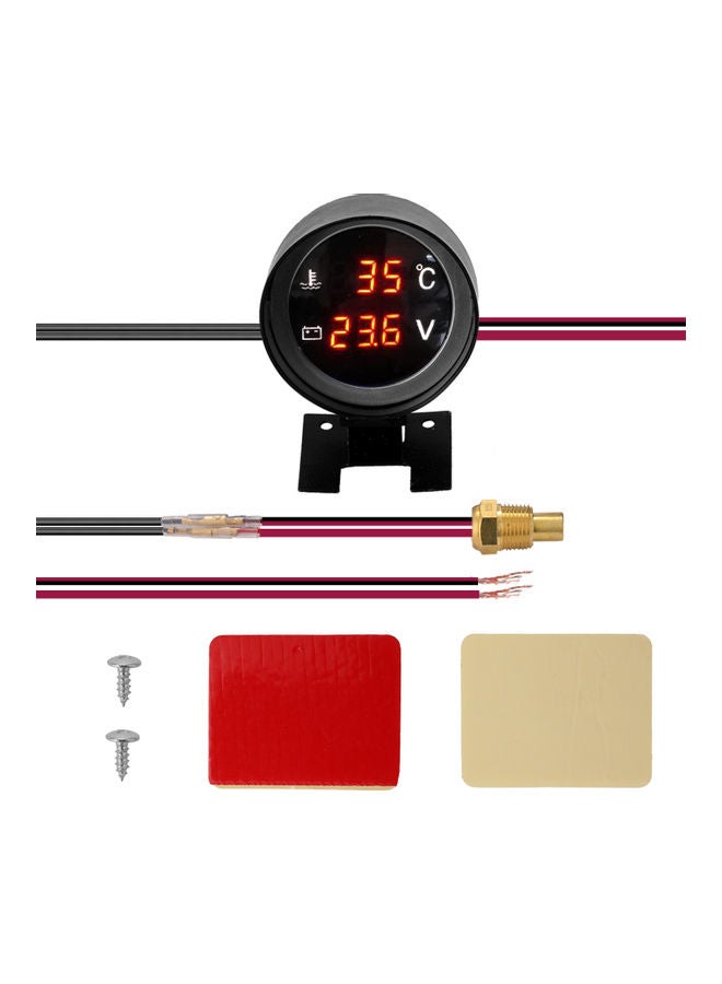 MUNTAQI Round LED Digital Car Truck Water Temp Gauge - Image 1