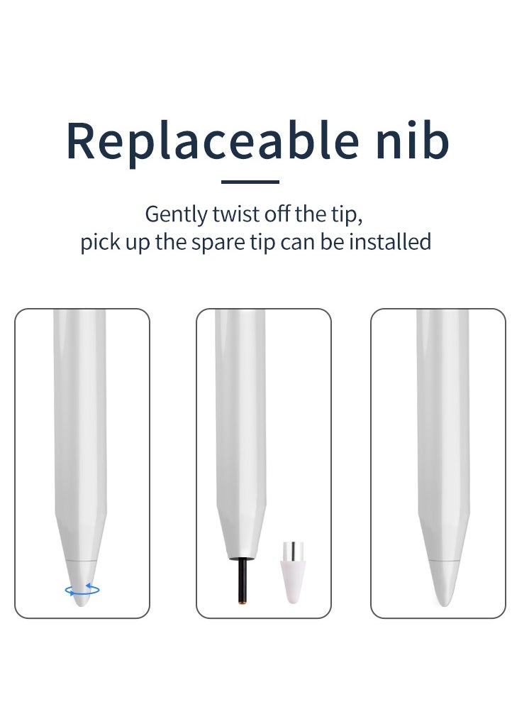 GREEN LION - Universal Pencil 2 Smooth Moving 8 Hours Working Time Durable Tip Replaceable Tip Compatible with Android, Compatible With iOS and Windows / 3 Month Standby Time - White - Image 1