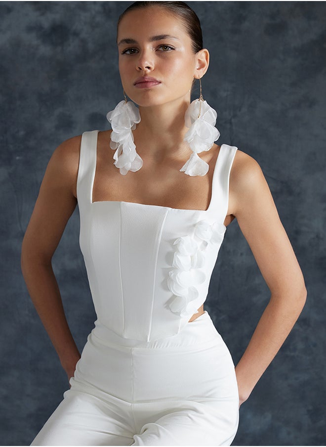 Bridal White Corset Detailed Woven Bustier with Flower Accessories TPRSS24BS00022 - pzsku/Z2CA0ECF1B68FD49F7386Z/45/_/1730941978/7c23b2fb-b968-47e5-8e9a-d6d2e8743eac