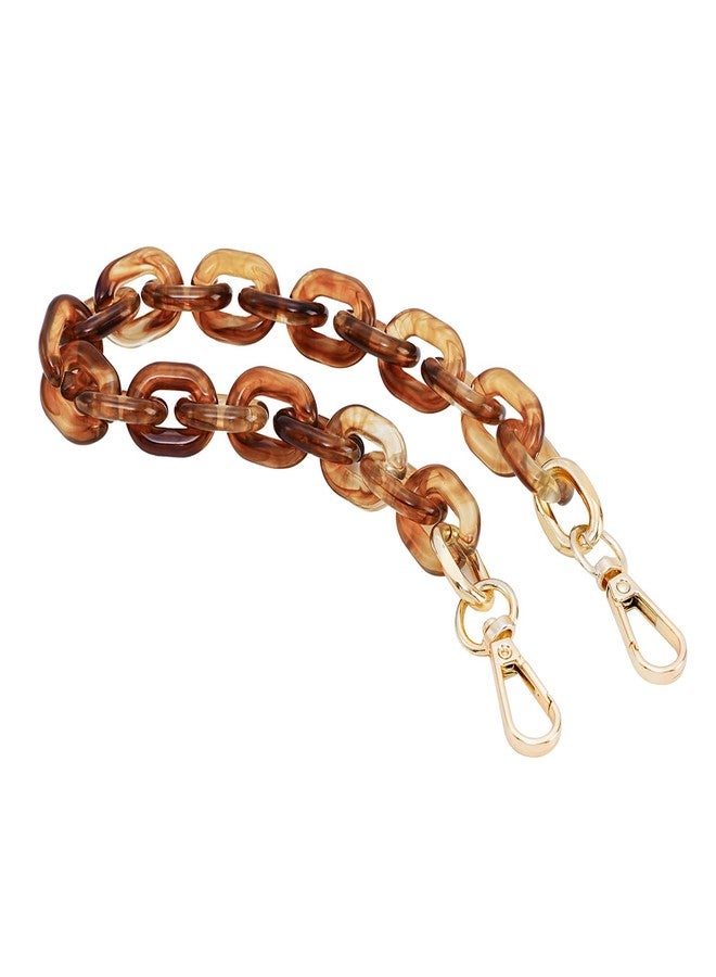 Yichain Cute Acrylic Purse Strap Bag Chain Handle Replacement Handbag Crossbody Shoulder Strap Accessory(Amber Gold 14'') - Image 1