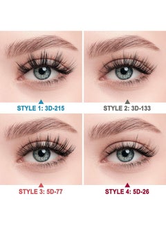 MAGEFY MAGEFY 20 Pairs Eyelashes, 4 Style Faux Mink Lashes Pack, Natural Look to Dramatic Long False Eyelashes, 16mm-20mm Handmade Reusable Soft Fake Eyelashes with Glitter Portable Boxes  - Image 4
