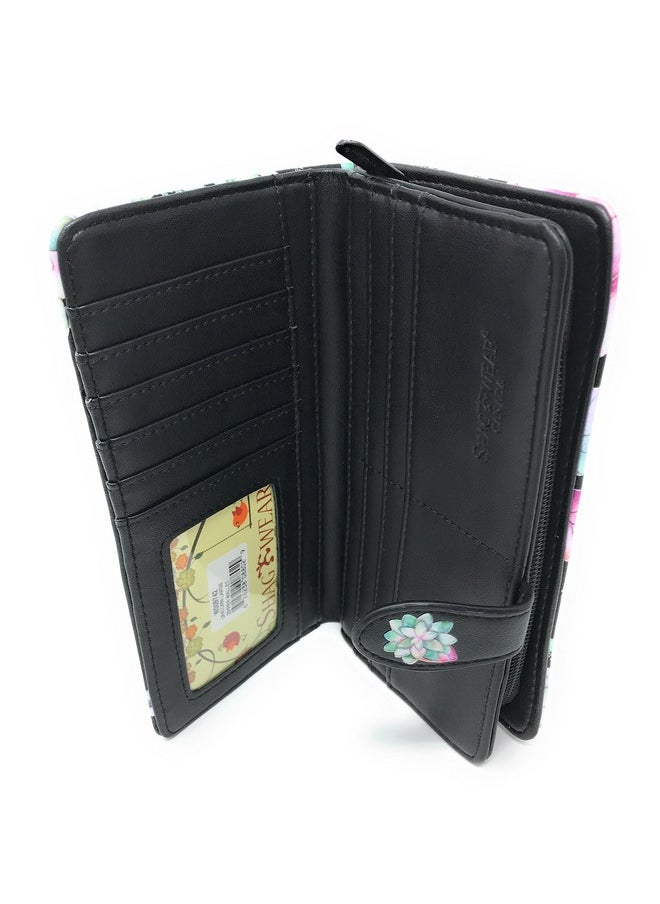 Shag Wear Unicorn Large Animal Wallet For Women Or Teen Vegan Faux Leather 7 Black  - Image 4