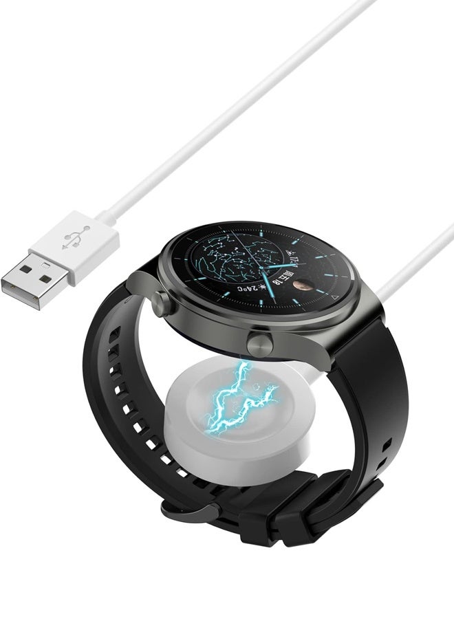 Charger Compatible with Huawei Watch GT 5/5 Pro/4/3/3 PRO/3 SE/GT 2 PRO/Watch 4/4 Pro/3/3 PRO/Ultimate/D2, Magnetic Charger with USB Charging Cable, White - Image 3