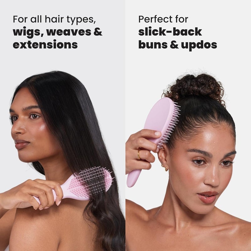 TANGLE TEEZER | The Ultimate Styler Hairbrush | Maintains & Blends Wigs, Weaves, Extensions & Clip-Ins | Finishing Brush for Adding Volume, Texture, Shine & Brushing Out Curls | Millennial Pink - Image 5