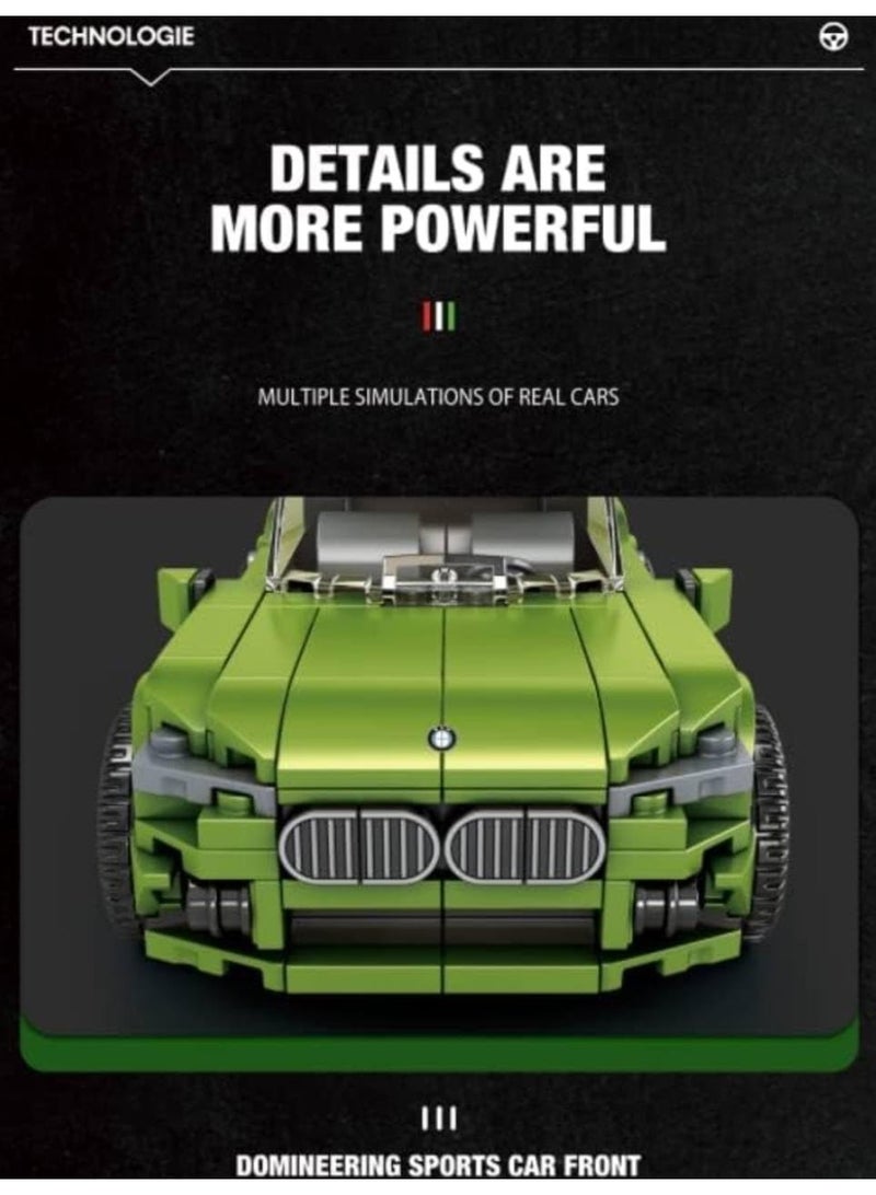 Reobrix Technik 679 Toy Car Building Kit, Clamping Blocks, Kit for Model Car, Racing Car, Super Sports Car for Children and Adults, 2024 Collecti, Compatible with Lego (452 Pieces) - Image 3