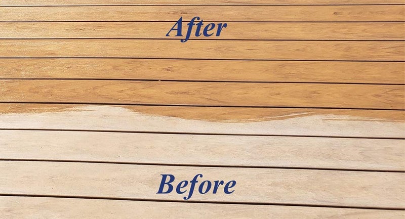 DeckMAX ديك ماكس E2 مجدد سطح PVC - مُستعيد لون PVC. يُنعش سطحك ويزيل البقع والخدوش. حزمة E2 تحتوي على ما تحتاجه لتنظيف واستعادة اللون الأصلي لسطح PVC. - Image 2