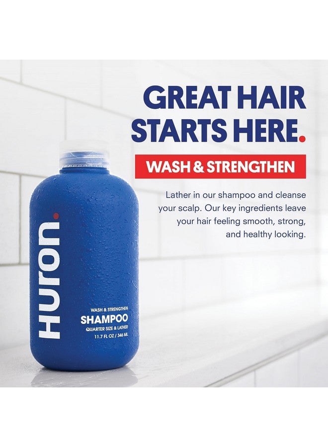 Huron Uron Men'S Shampoo Mens Daily Shampoo For Full & Strong Hair Nourishing Shampoo For Men'S Hair With Argan Oil & Vitamins E And B5 11.7Oz  - Image 4