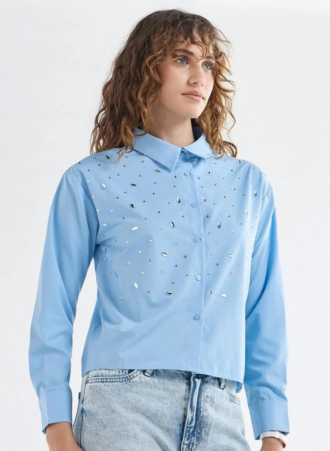 Splash FAV Embellished Poplin Shirt