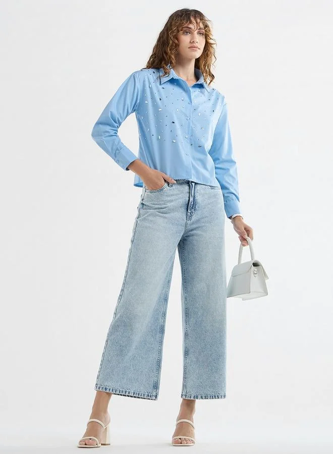 Splash FAV Embellished Poplin Shirt