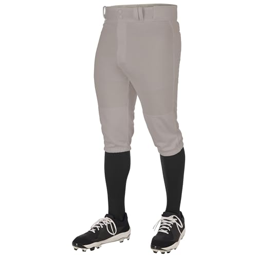 CHAMPRO Boys' Standard Triple Crown 2.0 Baseball Knickers, Grey - Image 1