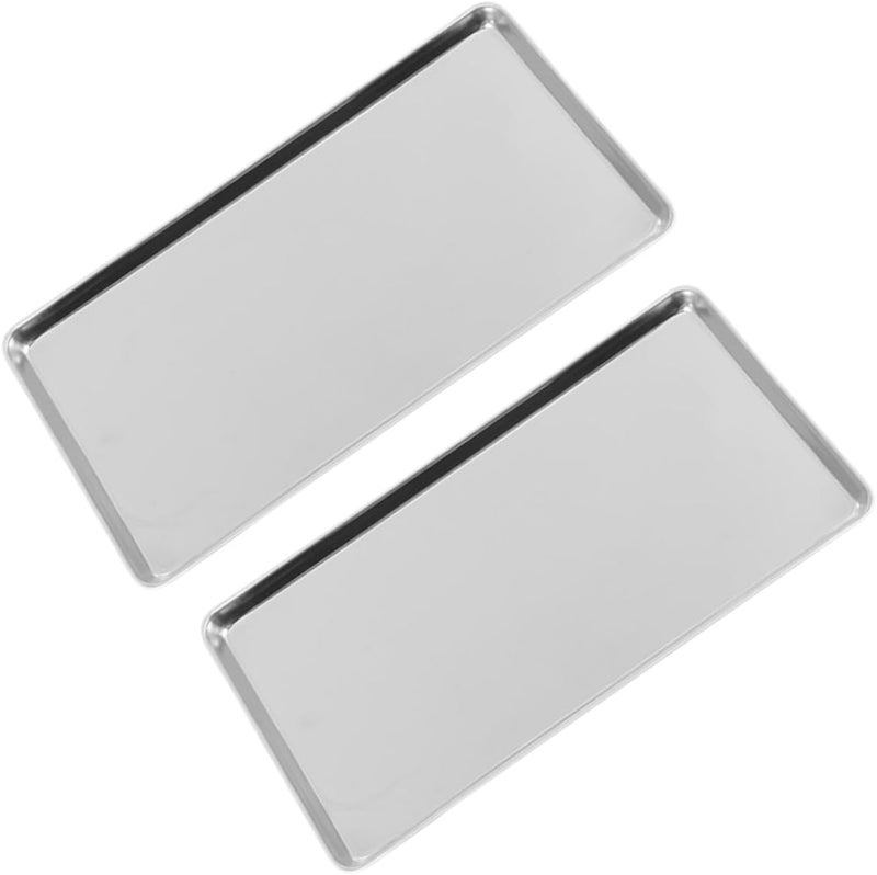 Cabilock 2pcs Stainless Steel Tray Versatile Steam Pan for Restaurant Hotel Buffet for Steamed Vermicelli and Various Dishes - Image 1