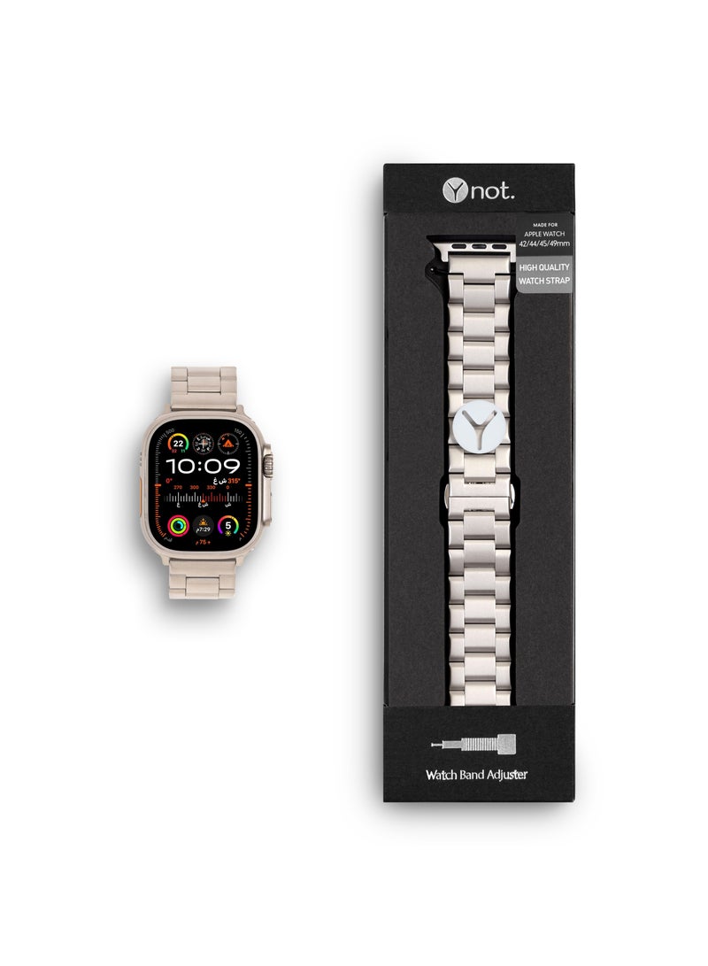 YNOT Stainless Steel Watch Band – Compatible with 44mm, 42mm, 45mm, and 49mm Sizes - Image 3