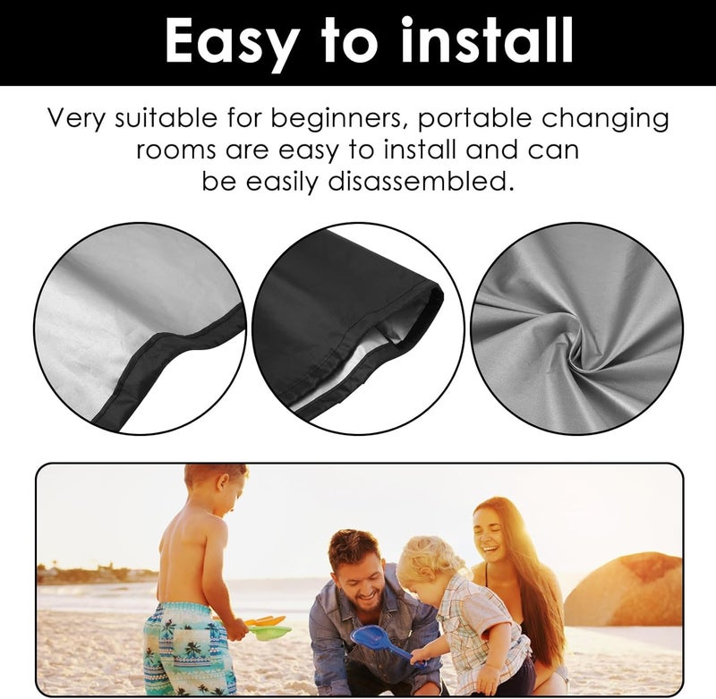 windforgecraft Privacy Tent for Boats with Storage Bag Portable Toilet Kit for Adults Privacy Shower Tent Changing Room Outdoor Toilet Washable Foldable Easy to Install for Camping Hiking Beach Picnic Fishing - Image 4