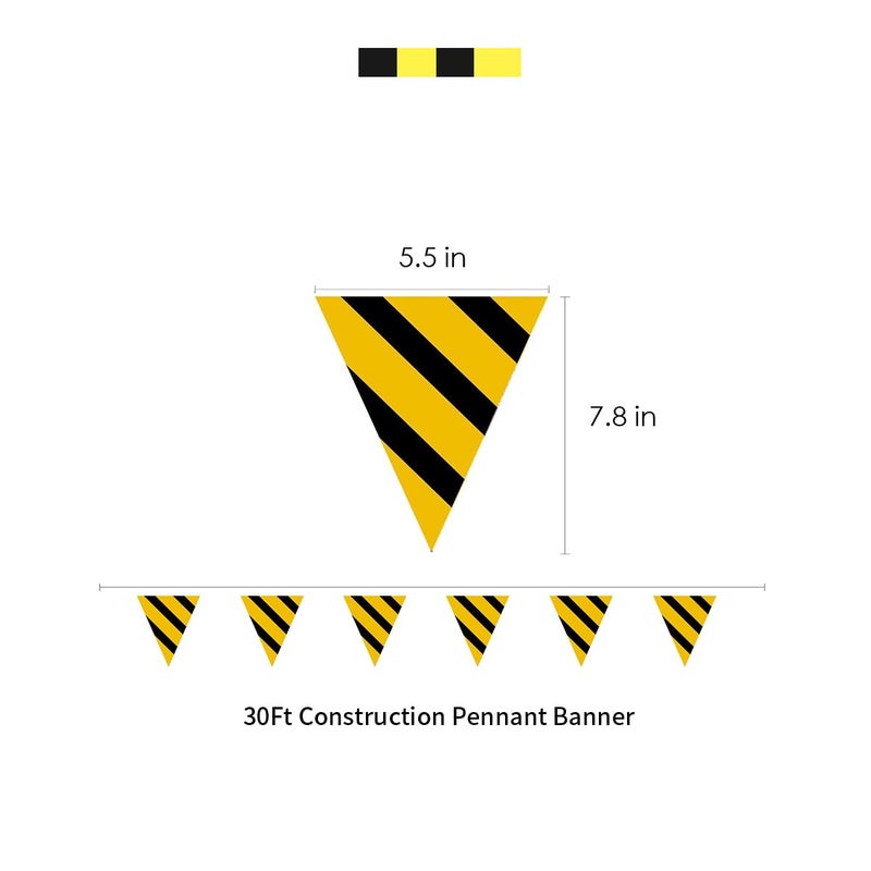 Deapeick 136pcs Construction Birthday Party Balloon Garland Kit, Digger Birthday Party Supplies with Yellow Black Balloon Truck Banner for Construction Quarantine Party Decorations (Arch 2) - Image 3