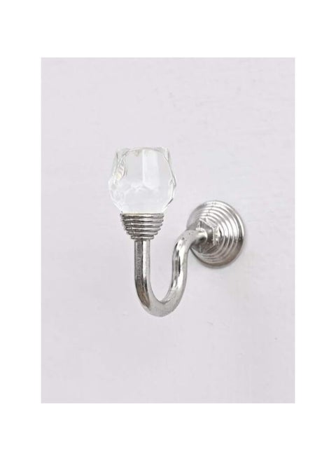 2 Pieces Clear Crystal Rose Flower Wall Mounted Curtain Holdbacks Hooks Tassel Curtain Hook