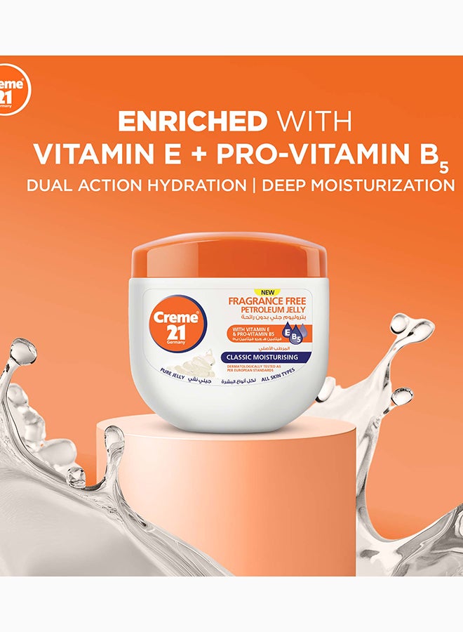Creme 21 Fragrance Free 100% Pure Petroleum Jelly | Face, Body & Hand Moisturizer with Vitamin E & Pro-Vitamin B5 | Deep Hydration | Suitable for All Skin Types | Dermatologically Tested - Image 2