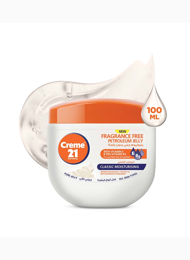 Creme 21 Fragrance Free 100% Pure Petroleum Jelly | Face, Body & Hand Moisturizer with Vitamin E & Pro-Vitamin B5 | Deep Hydration | Suitable for All Skin Types | Dermatologically Tested - Image 1