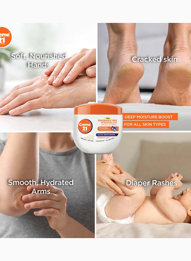 Creme 21 Fragrance Free 100% Pure Petroleum Jelly | Face, Body & Hand Moisturizer with Vitamin E & Pro-Vitamin B5 | Deep Hydration | Suitable for All Skin Types | Dermatologically Tested - Image 5