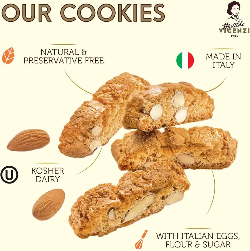 Matilde Vicenzi Cantuccini Almond Biscotti - 7.93 Ounce Bag - Image 2