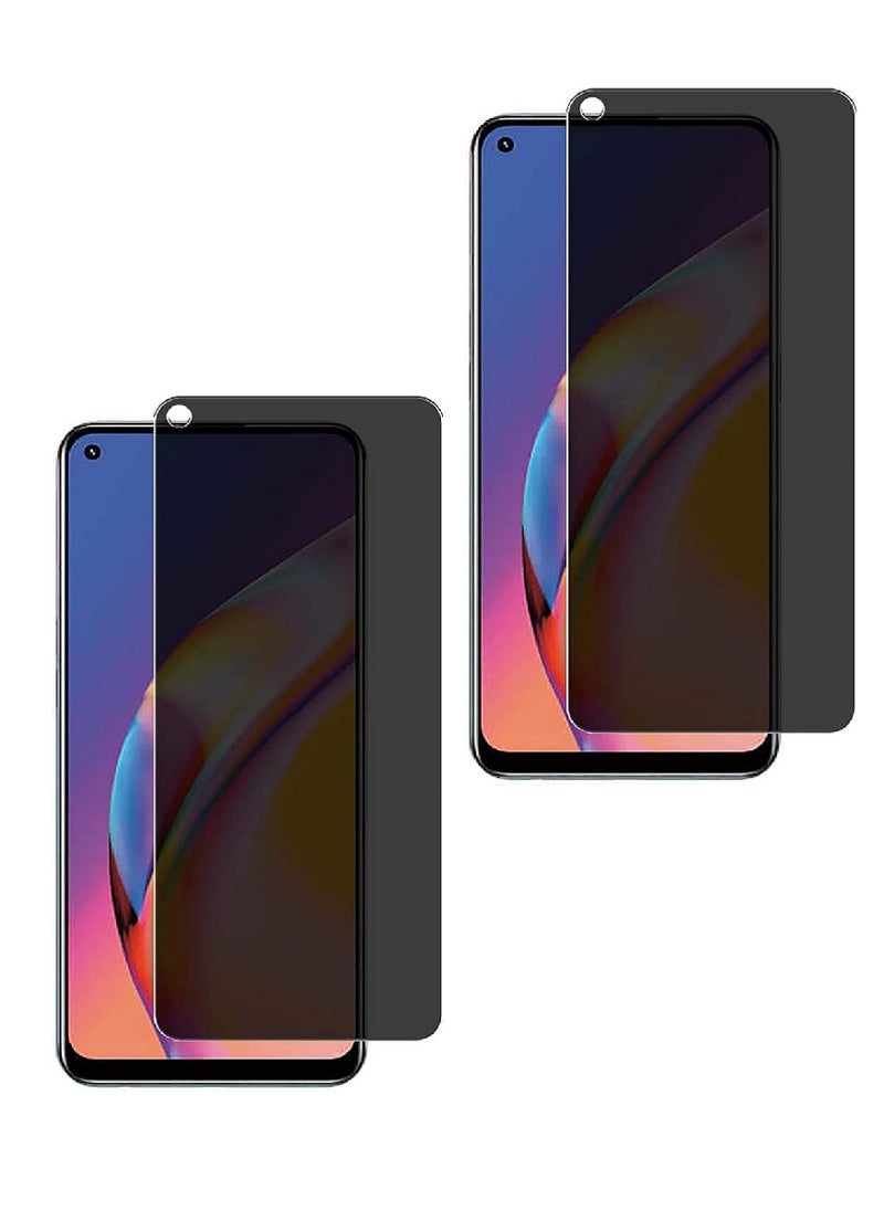 Super 2 Pieces Tempered Glass Screen Protector Anti-Spy Privacy  Designed For Oppo A94 4G Full Screen Coverage And Bubble Free - Image 1