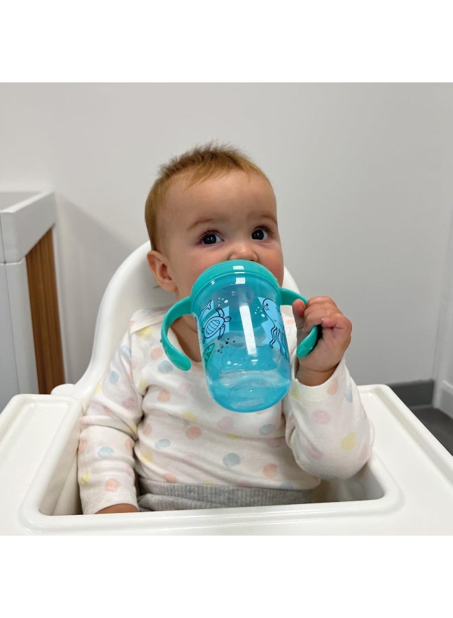 Nuby Grip N Sip Cup, Spill Resistant Baby Training Cup with Easy Hold Handles, Toddler Sippy Cup for Weaning and Everyday Hydration, Assorted - Image 2