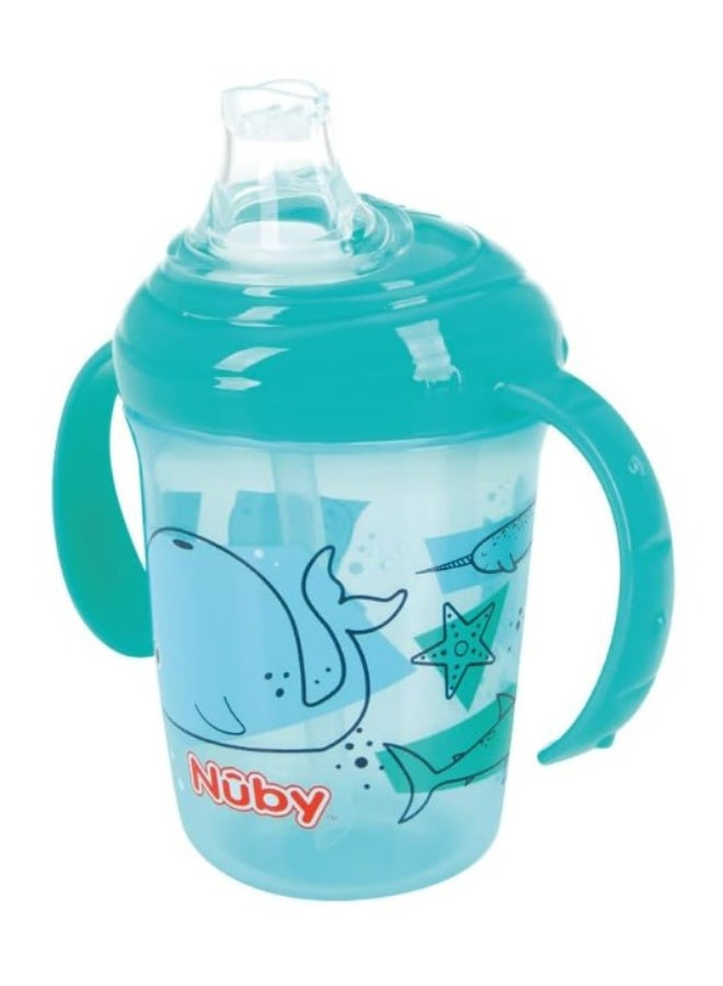 Nuby Grip N Sip Cup, Spill Resistant Baby Training Cup with Easy Hold Handles, Toddler Sippy Cup for Weaning and Everyday Hydration, Assorted - Image 1