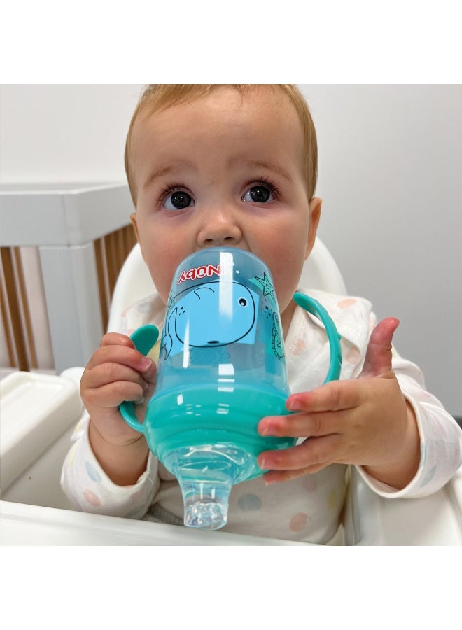 Nuby Grip N Sip Cup, Spill Resistant Baby Training Cup with Easy Hold Handles, Toddler Sippy Cup for Weaning and Everyday Hydration, Assorted - Image 4