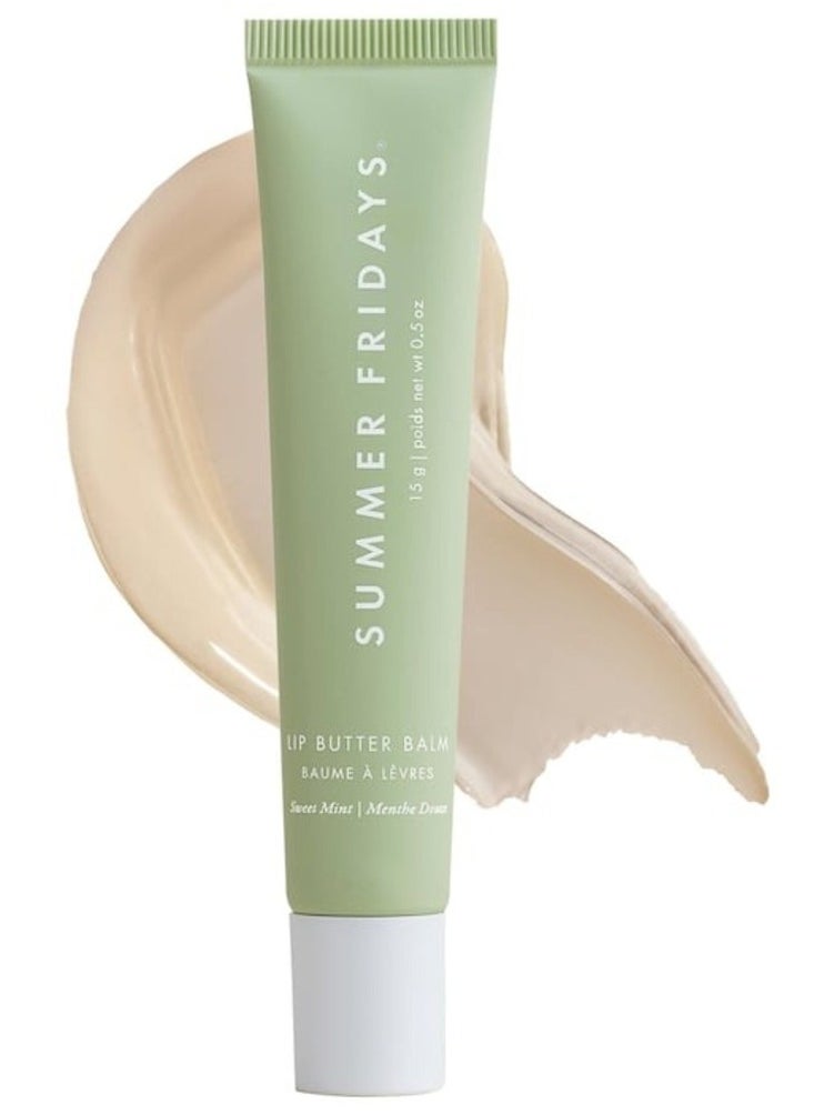 SUMMER FRIDAYS SUMMER FRIDAYS Lip Butter Balm - Hydrating & Shiny Lip Treatment, Sweet Mint 15g  - Image 1