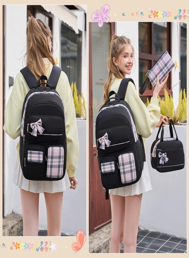 KIDNUO Backpack for Girls,School Backpacks for Teen Cute College Bags for Women Students Large Bookbag 15.6 Laptop School Bag, Black1, Large, Daypack Backpacks - Image 2
