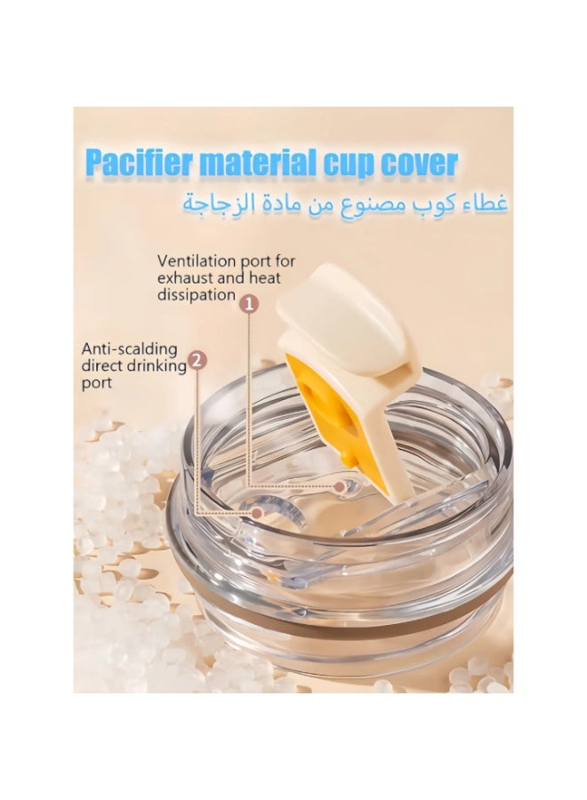 سميج كوب قهوة سميج للسفر، فنجان مشروبات معزول 320 مل بغطاء مانع للتسرب، كوب قهوة طويل الأمد مع غطاء وقش، ترمس قهوة للسفر (أرجواني) - Image 5