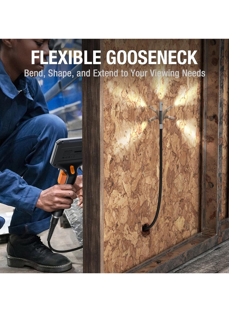 Articulating Endoscope Inspection Camera, 4.5'' IPS Two-Way Inspection Camera with Articulated Probe, Flexible Borescope with Light for Wall/Automotive/Engine Inspect (1.55 Meter/8.5mm) - Image 5