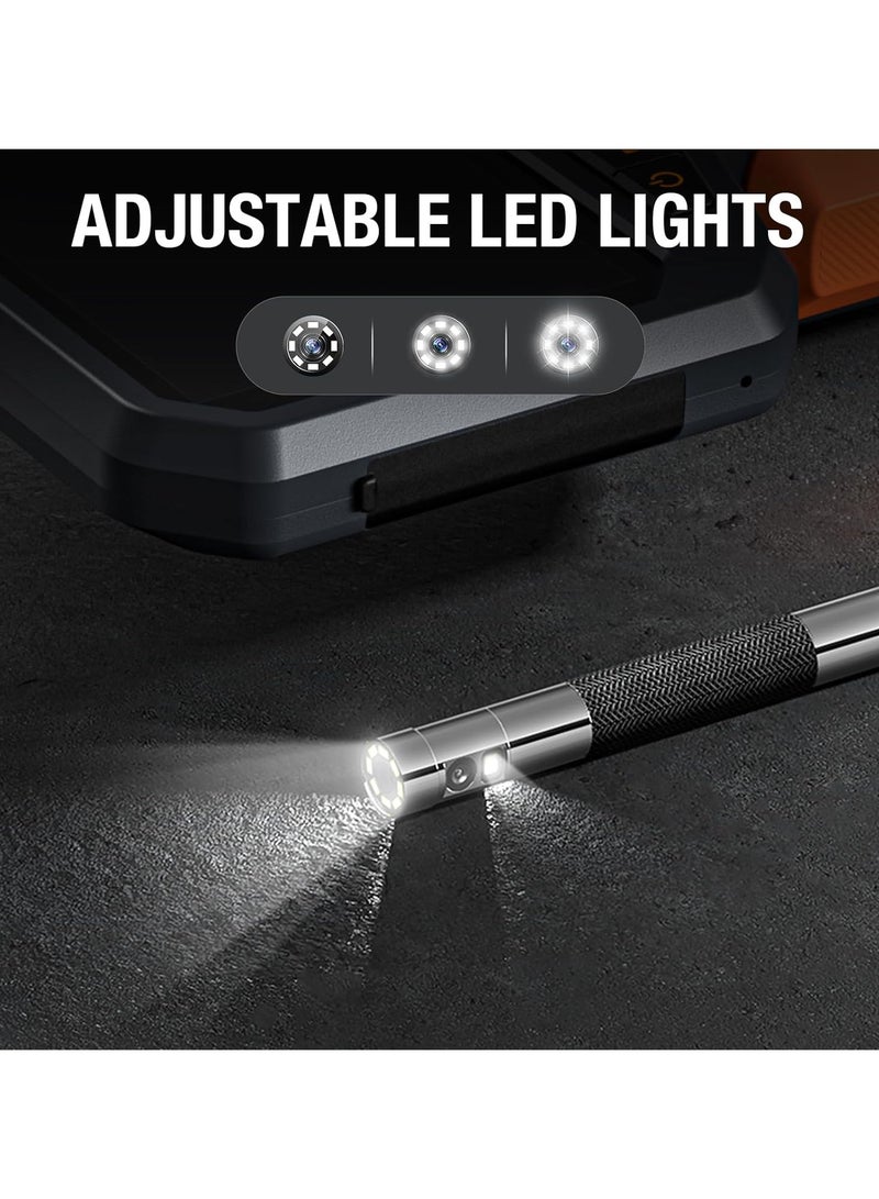 Articulating Endoscope Inspection Camera, 4.5'' IPS Two-Way Inspection Camera with Articulated Probe, Flexible Borescope with Light for Wall/Automotive/Engine Inspect (1.55 Meter/8.5mm) - Image 4