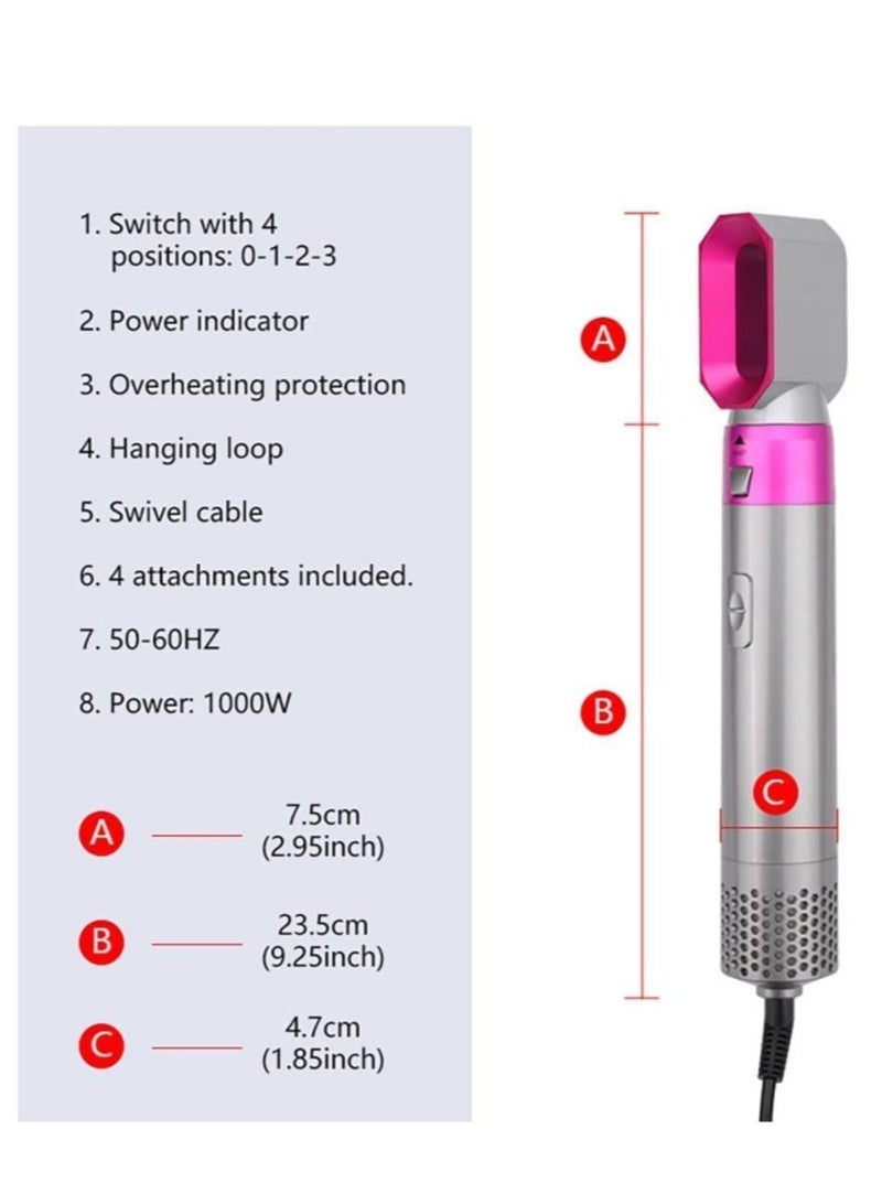 ELTRAZONE Airwrap Styler 5 in 1 Hair Dryer Hot Air Brush Styler Negative ​Ion Hair Straightener Volumizer Hair Curler Hot Air Wrap Comb - Image 2