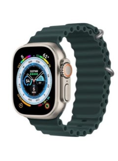 Ten Tech Silicone Band for Apple Watch Ultra/Ultra 2 49mm 45mm 44mm 42mm, Waterproof Soft Silicone Sports Band for iWatch Ultra SE 8/7/6/5/4/3/2/1, Dark green