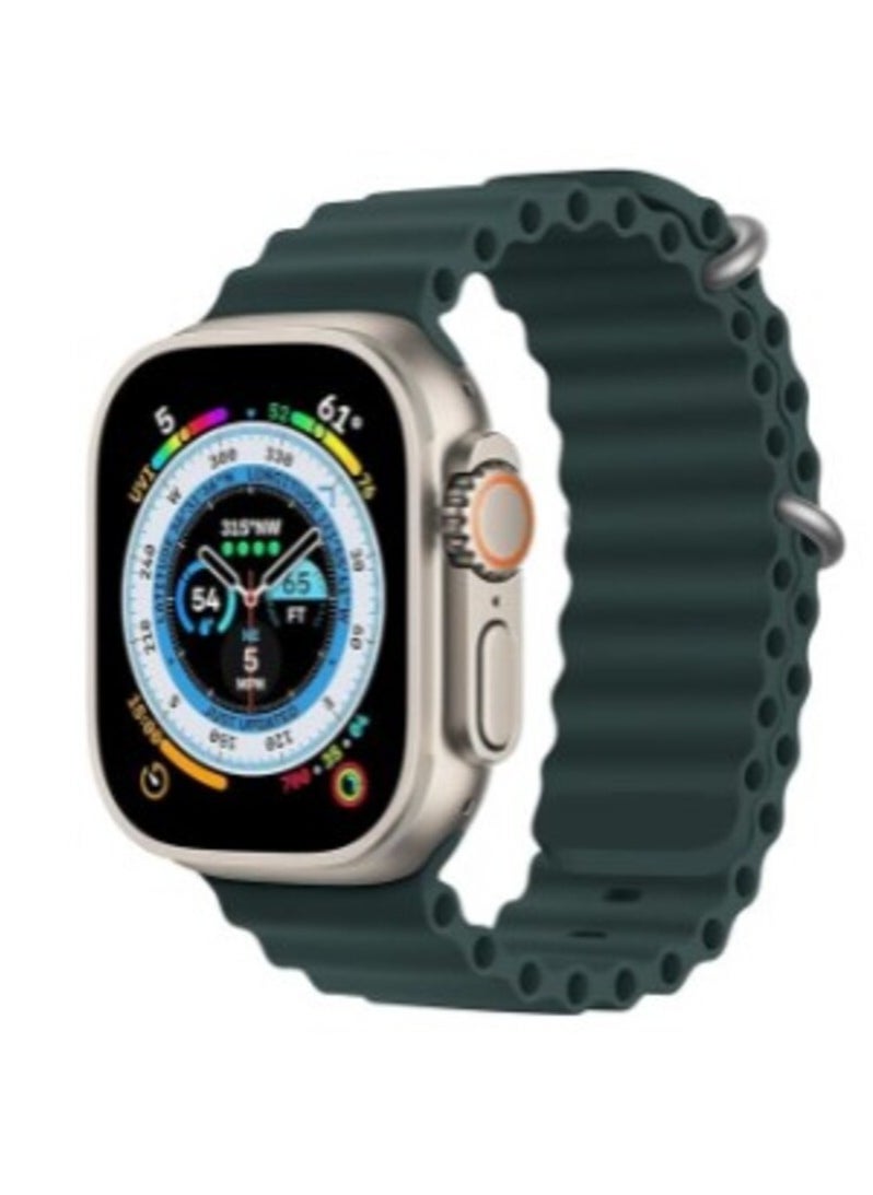 ten.tech - Ten Tech Silicone Band for Apple Watch Ultra/Ultra 2 49mm 45mm 44mm 42mm, Waterproof Soft Silicone Sports Band for iWatch Ultra SE 8/7/6/5/4/3/2/1, Dark green - Image 1