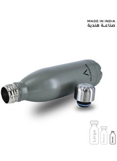 Atlasware Water Bottle with a Capacity of 500 ml, Stainless Steel Water Bottle that keeps Cold for 37 Hours and Keeps Heat for 16 Hours, Gray  - Image 5