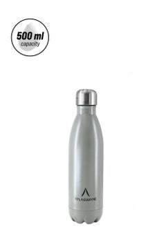 Atlasware Water Bottle with a Capacity of 500 ml, Stainless Steel Water Bottle that keeps Cold for 37 Hours and Keeps Heat for 16 Hours, Gray  - Image 2