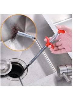 KASTWAVE Flexible Cleaning Claw Pipe Cleaning Spiral Drains Dredge Tool, Sink Sewer Cleaning Hook, Spring Hair Drain Clog Remover Cleaning Tool  - Image 1